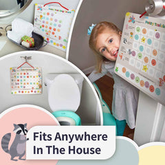 PUTSKA chart attached to potty for quick progress checks.