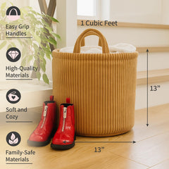 Putska storage basket for kids room keeps clutter organized and easy to reach.