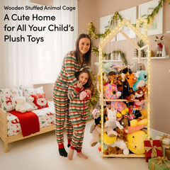 PUTSKA wooden stuffed animal holder showing durable craftsmanship
