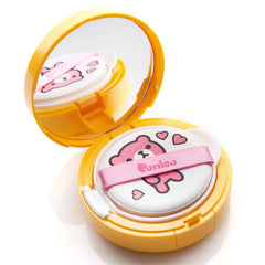 Close-up of Puttisu Sun Cushion texture highlighting a gentle mineral formula.