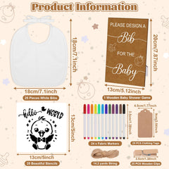 Pydeeirom white bibs provide a clean canvas for customization