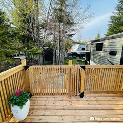 Pylex gate on deck demonstrates space-saving design