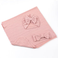QandSweet baby hat pink beige for snug head warmth and easy outfit styling