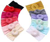 QandSweet baby headbands circle bows for everyday wear and photos.