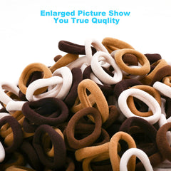 Qarwayoc brown mini hair ties for versatile color matching.