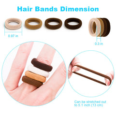 Qarwayoc light brown mini hair ties for delicate hair.