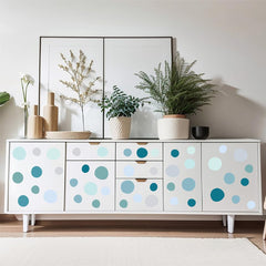 Qaxrocyn wall decals in cool blue and green tones to complement modern spaces.