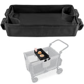 QAZWQAZ stroller snacks tray for W4 with faux leather surface, easy to wipe clean