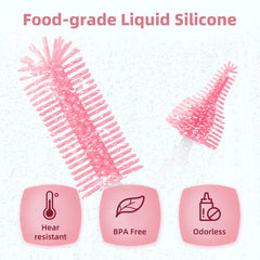QCBF baby bottle nipple brush for precise nipple cleaning