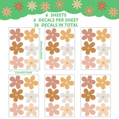Close-up of Qeeenar floral stickers showing colorful petals.