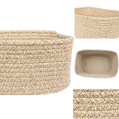 QFLQFL Mini Cotton Rope Basket in nursery keeps baby clothes neatly stored.