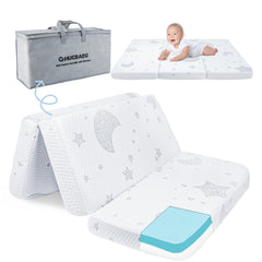 QHUCBAEG pack n play mattress 38x26 folded for compact travel comfort