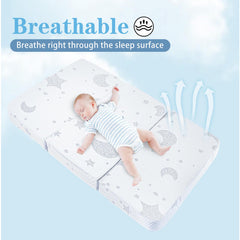 QHUCBAEG Dual-Sided Pack and Play Mattress offers soft comfort and supportive structure.