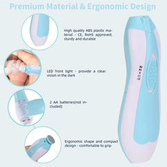 Qidarka electric nail trimmer side view with LED for visibility