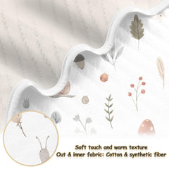 Qilmy Mushroom Snail Blanket swaddle for cozy day and night sleep.