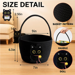 Qinthory black cat bell collar design adds festive charm to room decor