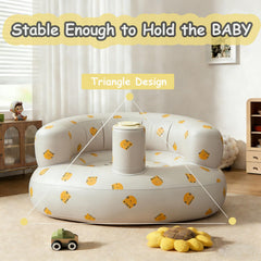 QISHENG inflatable baby seat anti-slip bottom keeps little one upright.