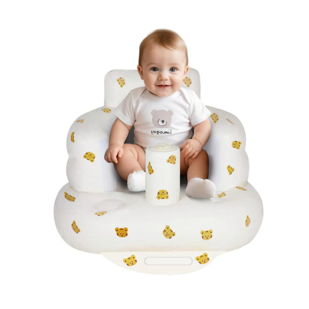QISHENG tiger inflatable baby seat front view for safe, stable seating.