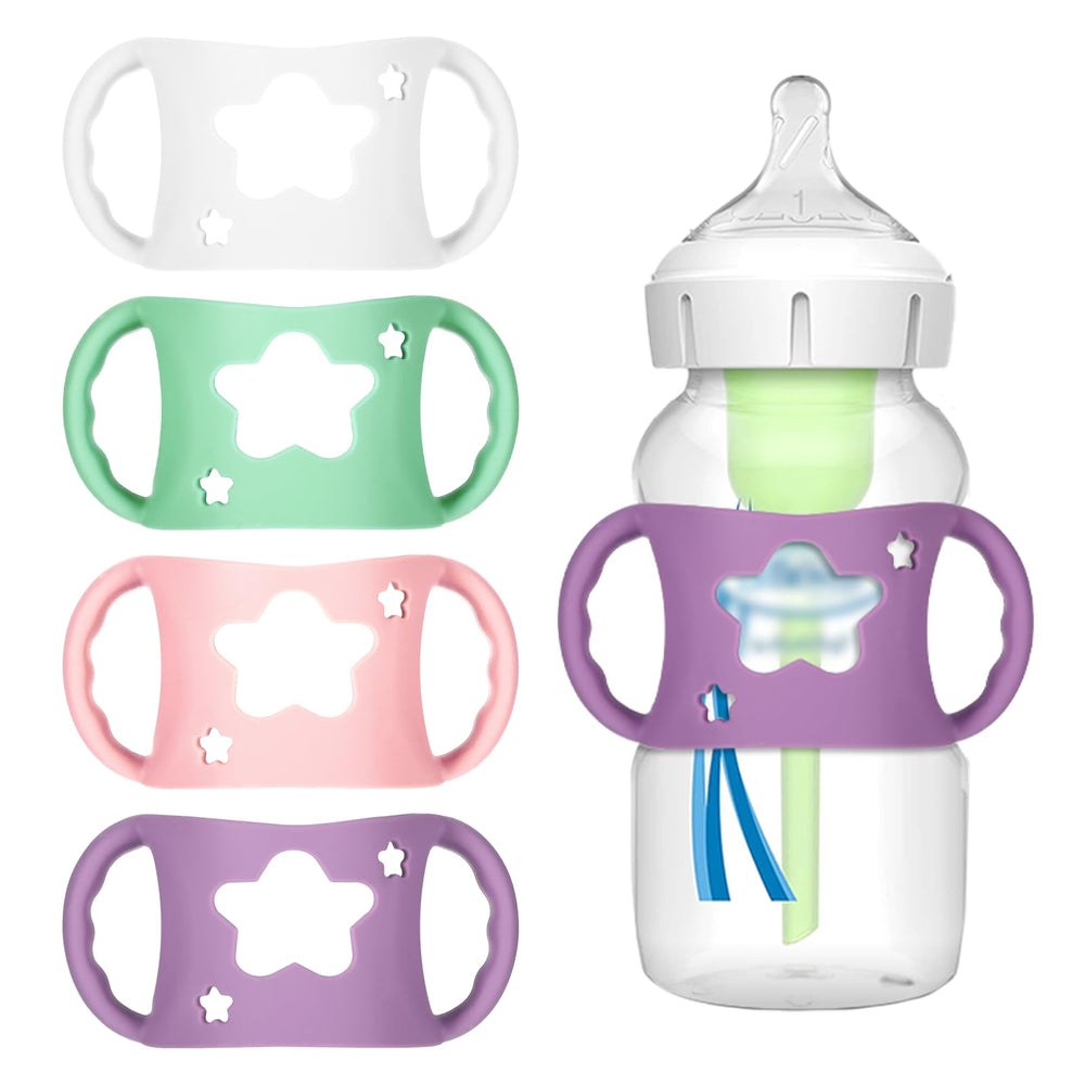 Qiuruoo star-green bottle handles improve grip for tiny hands