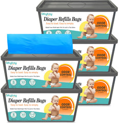 Qltytoy refill bags fit Genie Easy Roll Signature for seamless diaper disposal.