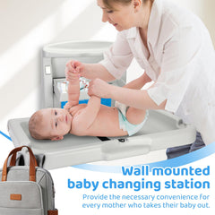 Qnemaei baby changing station safety belt provides secure support for infants