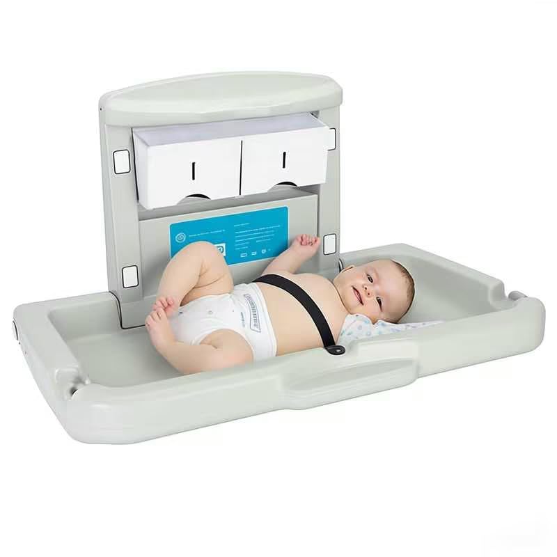 Qnemaei baby changing station wall-mounted for space-saving commercial bathrooms