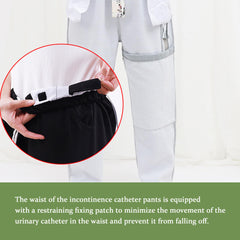 QNZKIOXV leg bag catheter pants side pockets for phone and keys