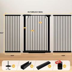 Qonimm 1.37 inch gap gate prevents sticking for kids and pets