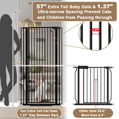 Qonimm 1-37-inch ultra-narrow spacing bars illustrate secure containment of small pets.