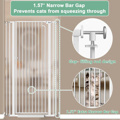Qonimm adjustable-width gate adapts from 29.6 to 62.2 inches for varied spaces.
