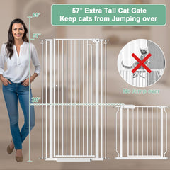 Qonimm easy-installation gate for tool-free setup without wall damage.