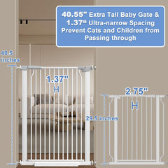 Qonimm ultra-narrow spacing close-up shows secure gap preventing small pets from passing