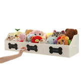 Qozary dog toy basket assembly shows quick setup for organized living spaces.