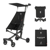QPLAY ultra-lightweight travel stroller front view showing portability for trips