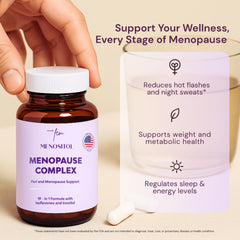 Close-up of QSTA Menositol FEM label highlighting 19-in-1 formula