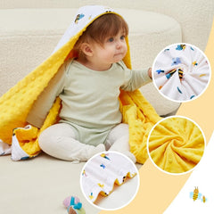 QSTEHEML Bee blanket size 30x40 inch ideal for swaddling and cribs.