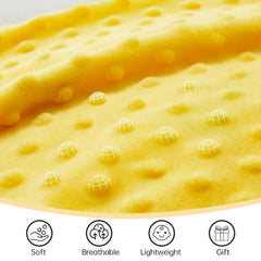 QSTEHEML Bee baby blanket plush backing offers gentle skin comfort.