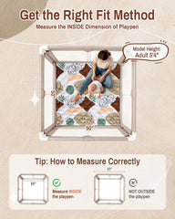 QUAFRET Baby Play Mat non-slip base ensures stable crawling
