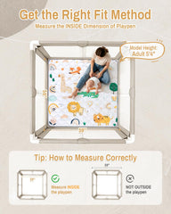 QUAFRET play mat featuring non-slip base for safer crawling on slick floors.