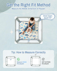 QUAFRET play mat non slip base ensures stable play on wood floors