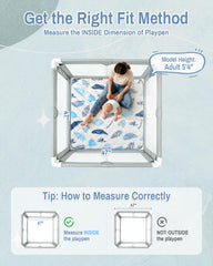 QUAFRET baby play mat soft cushioned surface for tummy time and naps