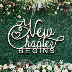 Qualiassu Heart motif wood sign accentuates decor while signaling new beginnings