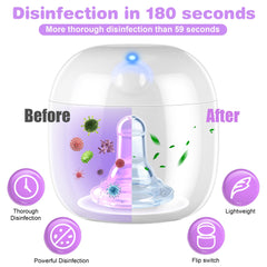 Qualirey mini UV-C disinfection case for travel and on-the-go.