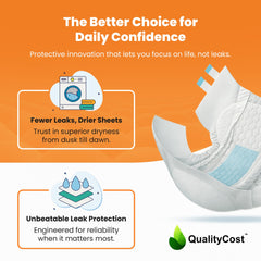 QualityCost unisex fit with flexible waistband adapts to different bodies
