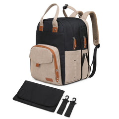 Qualyphant twins diaper bag expands to 36L for twin-ready storage.
