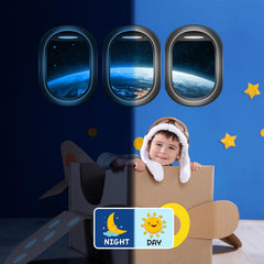 Quanhaigou Window sticker set3 showcases space scenes on smooth surfaces.