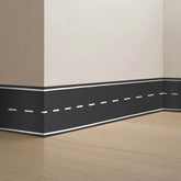 QUCHENG road border stickers show car and street patterns for playful bedroom decor, easy to apply.