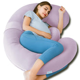 QUEEN ROSE full-body cooling pregnancy pillow for side sleeping comfort.