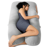 QUEEN ROSE 55-inch U-shaped pregnancy pillow provides full body support for sleep