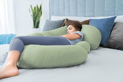 Queen Rose sage green cover adds calming style and cooling comfort.